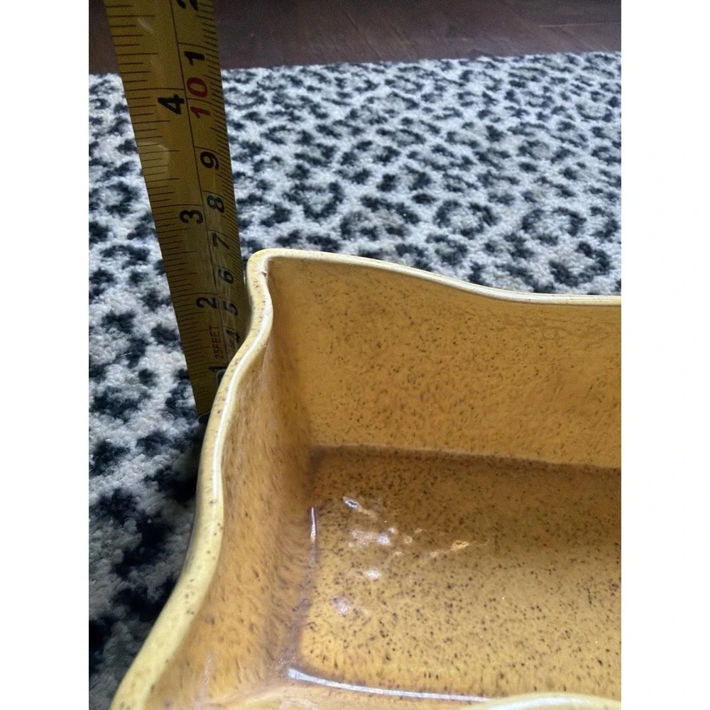 Covina Pottery‎ 140 Yellow Planter Catchall Decor MCM Speckled Rectangular VTG